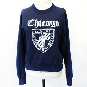 Abercrombie & Fitch sweatshirt. NWOT. Navy w/ white embroidery. Sold out style.